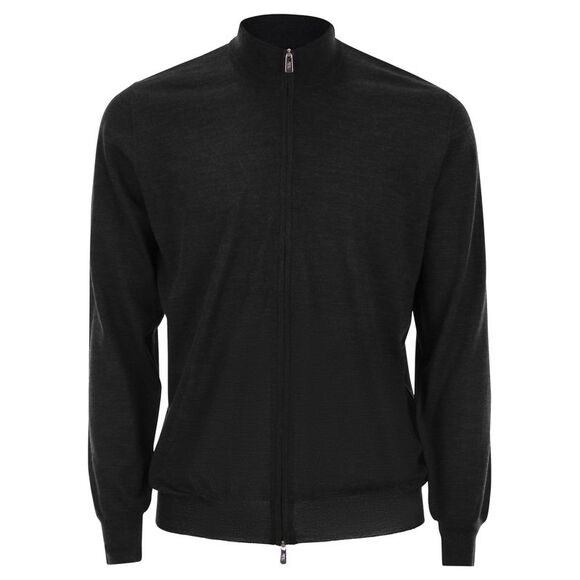 Fedeli Men Favonio - Virgin Wool Sweater With Full Zipper